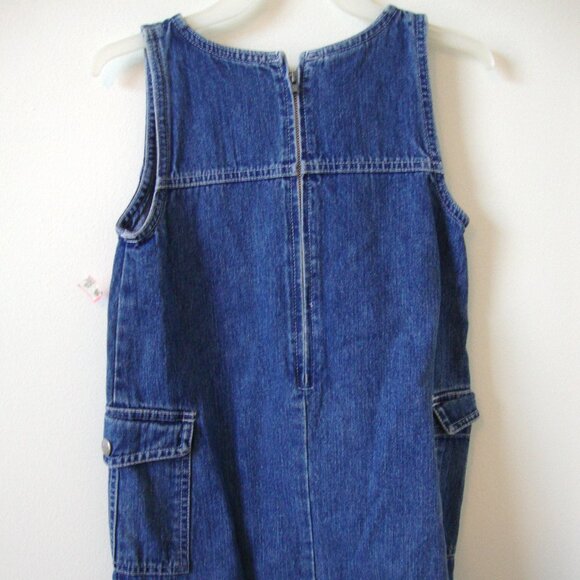 Vtg. Oshkosh Blue Denim Dress - Zipper Back - Size 6X -  New w/o Tags - 1990's - Picture 3 of 4
